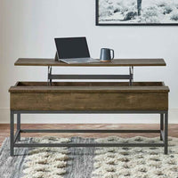 Byers Engineered Wood Lift Top Coffee Table Brown Oak - Home & Sleep Outlet