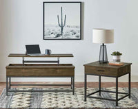 Byers Engineered Wood Lift Top Coffee Table Brown Oak - Home & Sleep Outlet