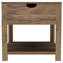 Esther 1-drawer Solid Wood Side End Table Natural Sheesham - Home & Sleep Outlet