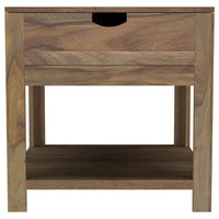 Esther 1-drawer Solid Wood Side End Table Natural Sheesham - Home & Sleep Outlet