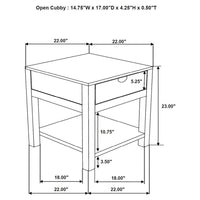 Esther 1-drawer Solid Wood Side End Table Natural Sheesham - Home & Sleep Outlet