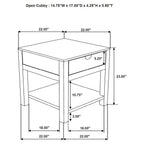 Home & Sleep Outlet - Esther 1-drawer Solid Wood Side End Table Natural Sheesham