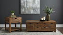 Esther 1-drawer Solid Wood Side End Table Natural Sheesham - Home & Sleep Outlet