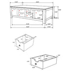 Home & Sleep Outlet - Esther 6-drawer Solid Wood Coffee Table Natural Sheesham