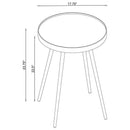 Kaelyn Round Mirror Top End Side Table Gold - Home & Sleep Outlet