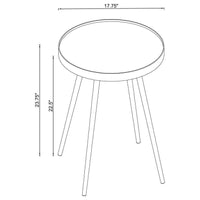 Kaelyn Round Mirror Top End Side Table Gold - Home & Sleep Outlet
