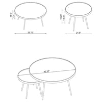 Kaelyn 3-piece Round Coffee and End Table Set Gold - Home & Sleep Outlet