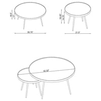 Kaelyn 4-piece Round Coffee and End Table Set Gold - Home & Sleep Outlet