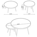 Kaelyn 2-piece Round Mirror Top Nesting Coffee Table Gold - Home & Sleep Outlet