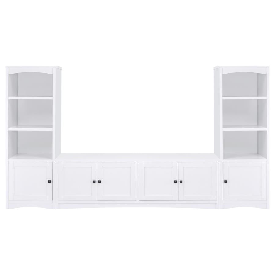 Laughlin 3-piece Entertainment Center TV Stand White