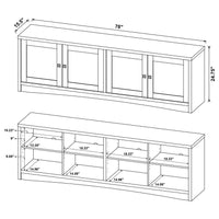 Laughlin 3-piece Entertainment Center TV Stand White