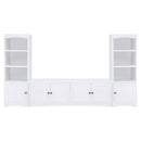 Laughlin 4-door Engineered Wood 78-inch TV Stand White
