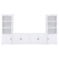 Laughlin 4-door Engineered Wood 78-inch TV Stand White