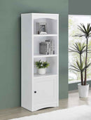 Laughlin 4-shelf Engineered Wood Media Tower White