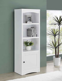 Laughlin 4-shelf Engineered Wood Media Tower White