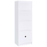 Laughlin 4-shelf Engineered Wood Media Tower White