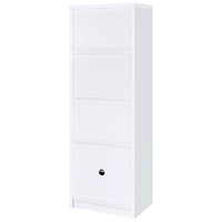 Laughlin 4-shelf Engineered Wood Media Tower White