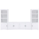 Laughlin 4-shelf Engineered Wood Media Tower White