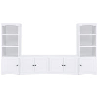Laughlin 4-shelf Engineered Wood Media Tower White