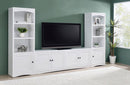 Laughlin 4-shelf Engineered Wood Media Tower White