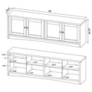 Laughlin 4-door Engineered Wood 78-inch TV Stand Dark Pine