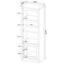 Laughlin 4-shelf Engineered Wood Media Tower Dark Pine