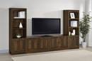 Laughlin 4-shelf Engineered Wood Media Tower Dark Pine
