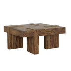 Home & Sleep Outlet - Samira Square Solid Wood Coffee Table Natural Sheesham