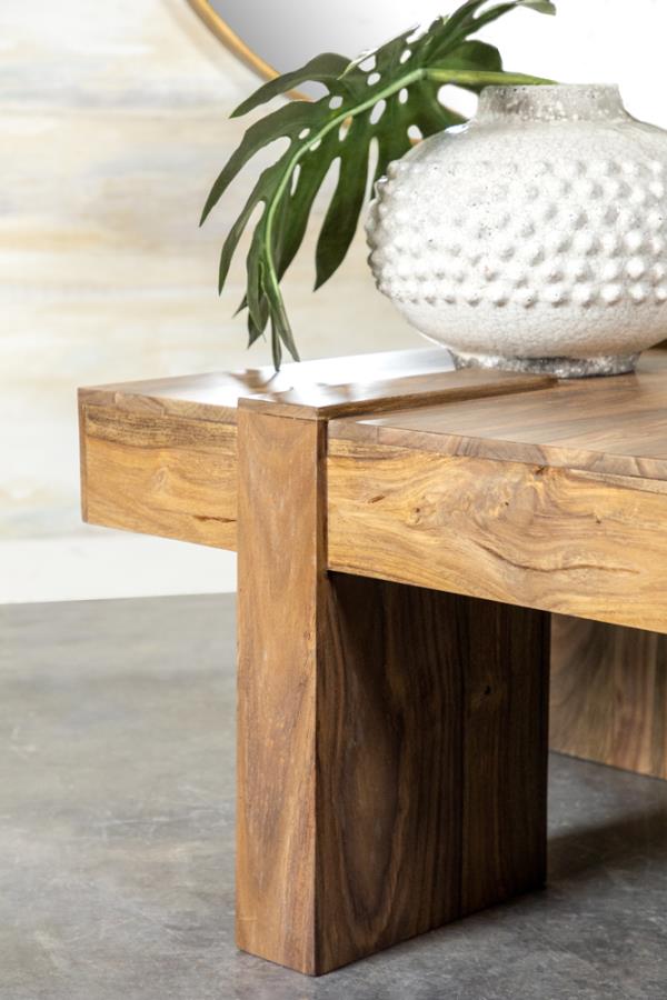 Home & Sleep Outlet - Samira Square Solid Wood Coffee Table Natural Sheesham