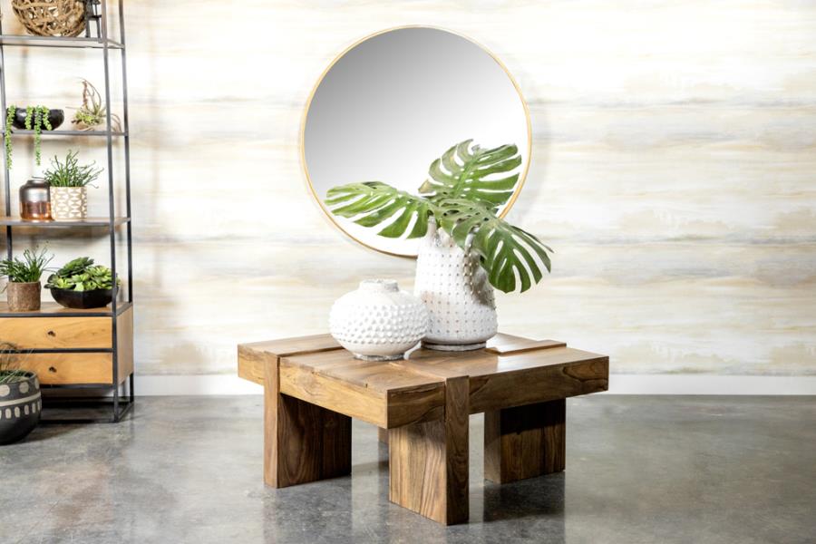 Home & Sleep Outlet - Samira Square Solid Wood Coffee Table Natural Sheesham