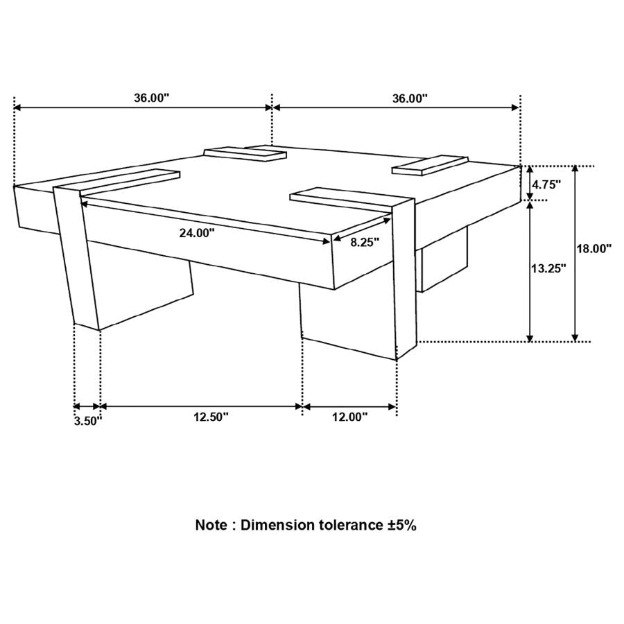 Home & Sleep Outlet - Samira Square Solid Wood Coffee Table Natural Sheesham