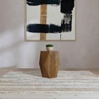 Home & Sleep Outlet - Zalika Hexagonal Solid Mango Wood End Table Natural