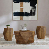 Zalika 3-piece Solid Wood Coffee and End Table Set Natural