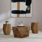 Home & Sleep Outlet - Zalika 3-piece Solid Wood Coffee and End Table Set Natural