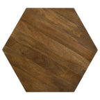Home & Sleep Outlet - Zalika Hexagonal Solid Mango Wood Coffee Table Natural