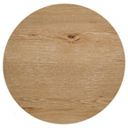 Home & Sleep Outlet - Kessler Round Sculptural Wood End Table Light Oak