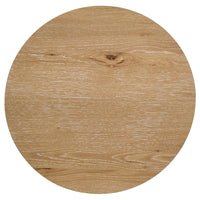 Kessler 2-piece Round Sculptural Wood Coffee Table Set Light Oak