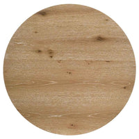 Kessler Round Sculptural Wood Coffee Table Light Oak