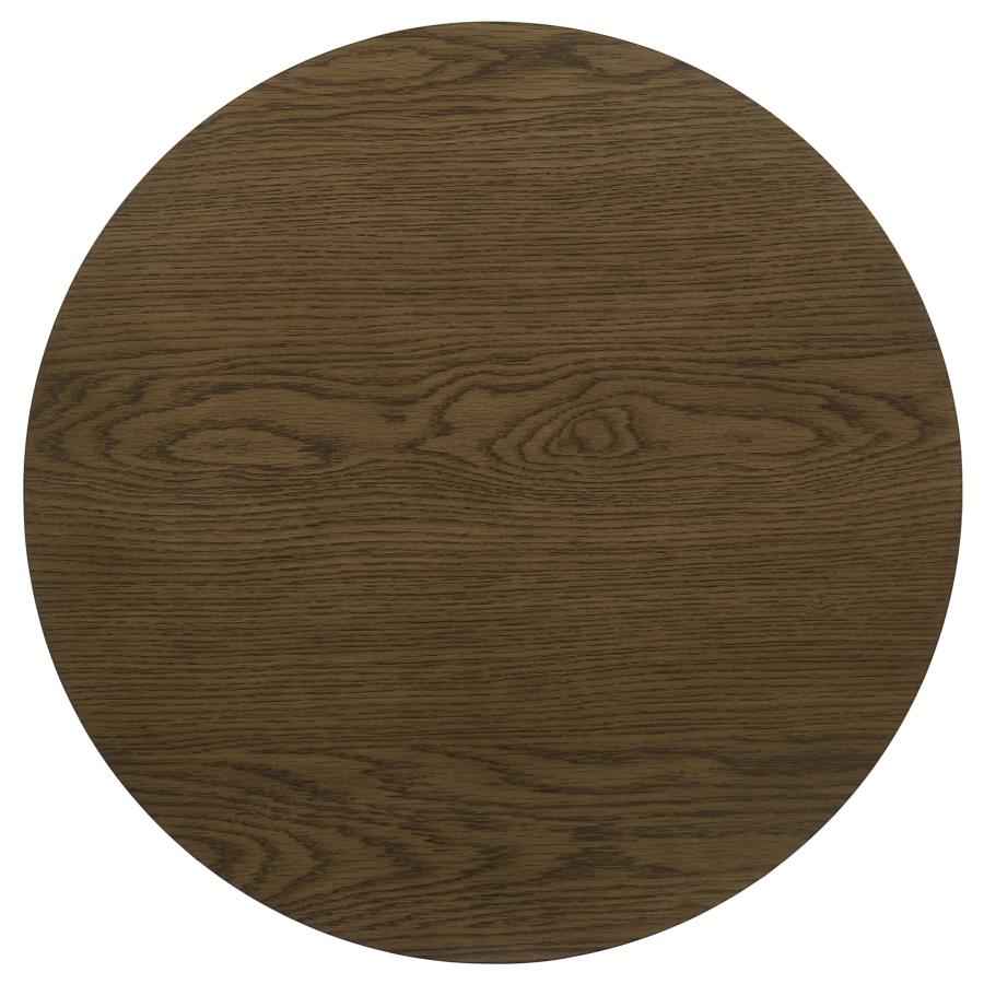 Kessler Round Sculptural Wood End Table Brown