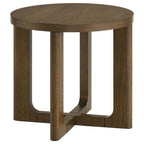 Home & Sleep Outlet - Kessler 3-piece Round Sculptural Wood Coffee Table Set Brown