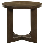 Home & Sleep Outlet - Kessler 3-piece Round Sculptural Wood Coffee Table Set Brown