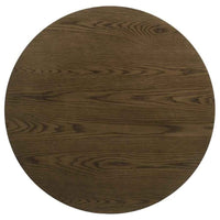 Kessler Round Sculptural Wood Coffee Table Brown