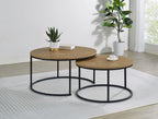 Home & Sleep Outlet - Lainey 2-piece Round Nesting Coffee Table Mango