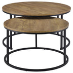 Home & Sleep Outlet - Lainey 2-piece Round Nesting Coffee Table Mango
