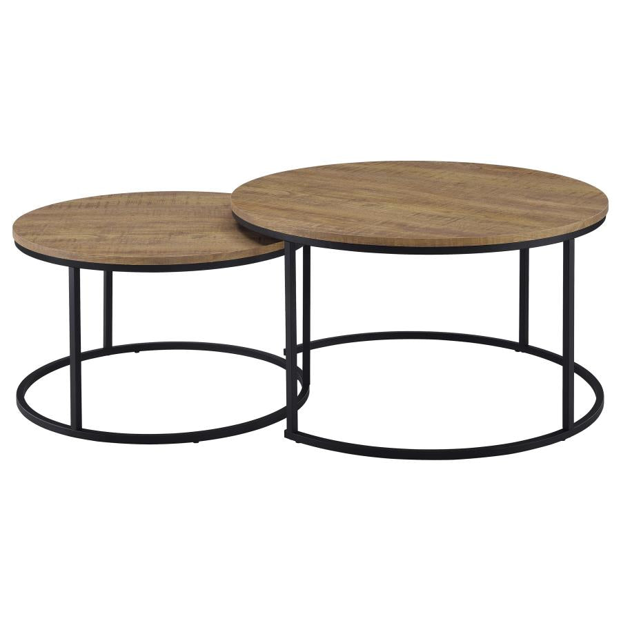 Home & Sleep Outlet - Lainey 2-piece Round Nesting Coffee Table Mango