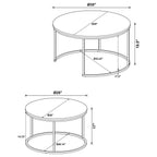 Home & Sleep Outlet - Lainey 2-piece Round Nesting Coffee Table Mango