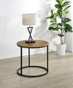 Home & Sleep Outlet - Lainey Round Occasional Side End Table Mango