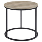 Home & Sleep Outlet - Lainey Round Occasional Side End Table Distressed Pine