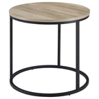 Home & Sleep Outlet - Lainey Round Occasional Side End Table Distressed Pine