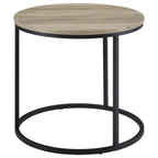 Home & Sleep Outlet - Lainey Round Occasional Side End Table Distressed Pine